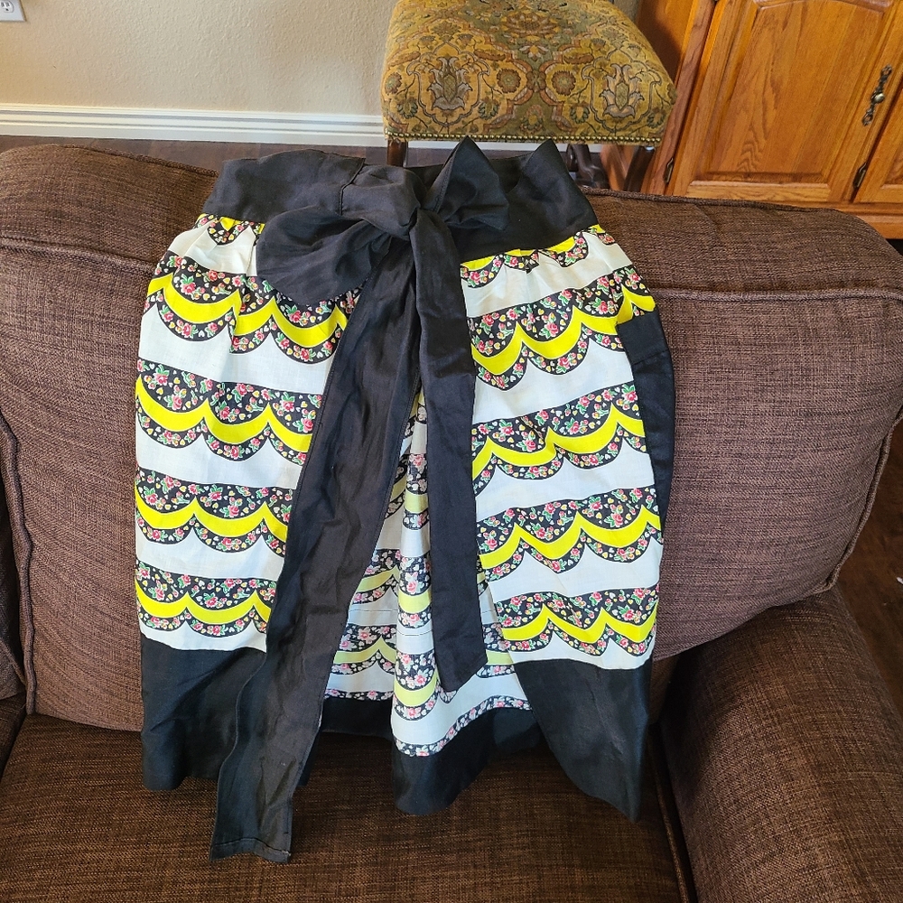 50s cotton waist apron with pocket